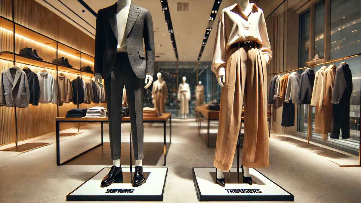 difference between slacks and trousers